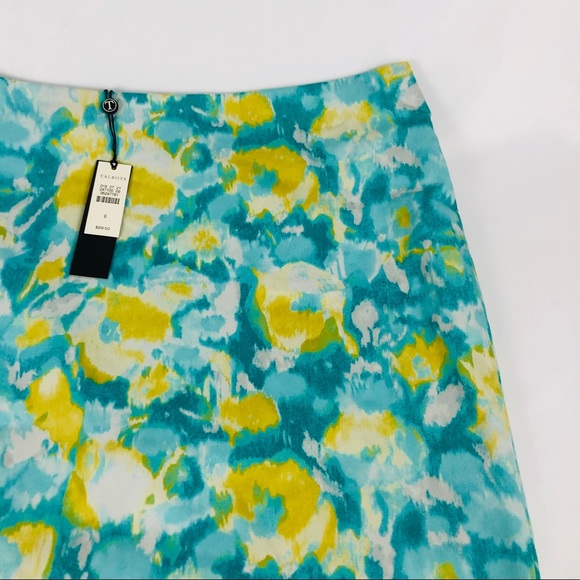 New Talbots Pencil Skirt Abstract Pattern Size 8 - Picture 3 of 8